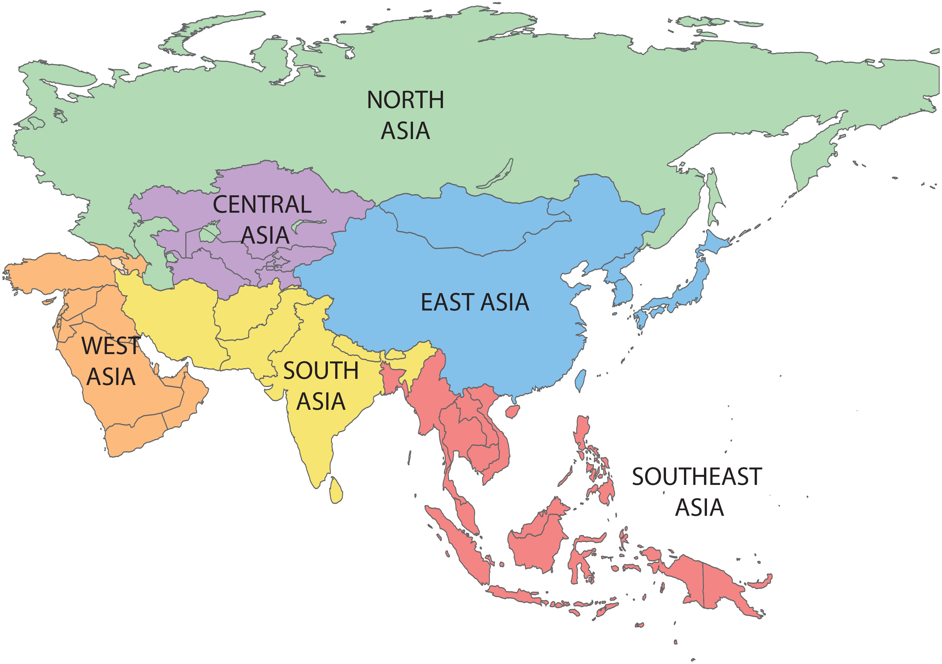 Subdivided Areas (e.g. map of Asia, BYU)