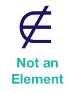 this means that something is not an element of a particular set