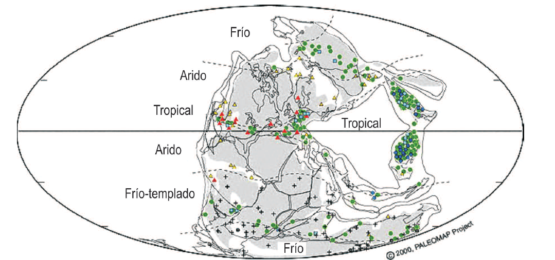 PALEOGEOGRAFÍA Y PALEOCLIMATOLOGÍA
DEL NEOPALEOZOICO