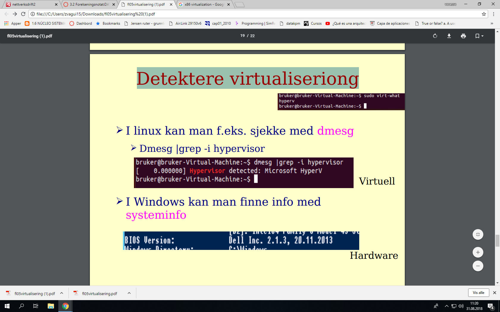 3.7 Detektere virtualiseriong