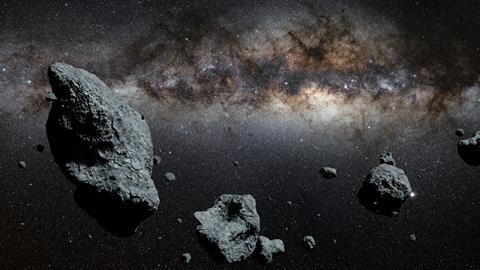 Asteroids (sometimes forming
meteors) and comets are examples of
this leftover debris.