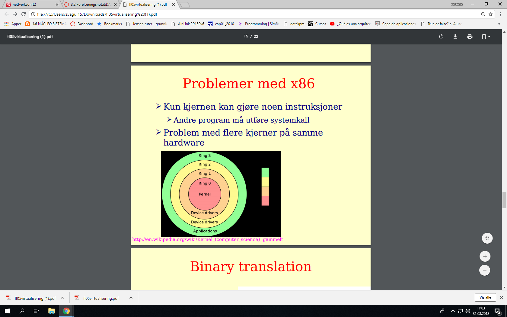 3.6 Problemer med x86