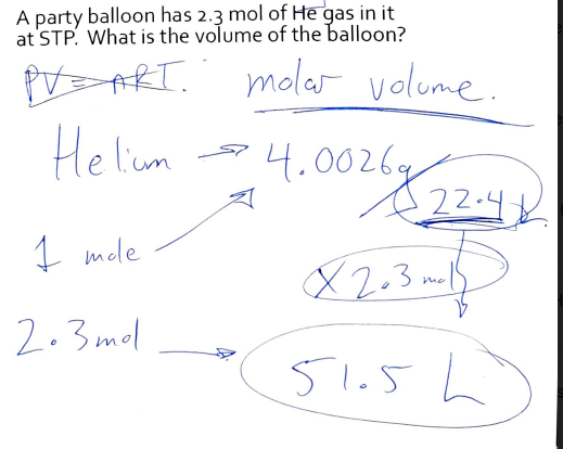 Problem using Molar Volume