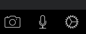 Tap on these icons to record a video, add a sound recording, or edit settings.