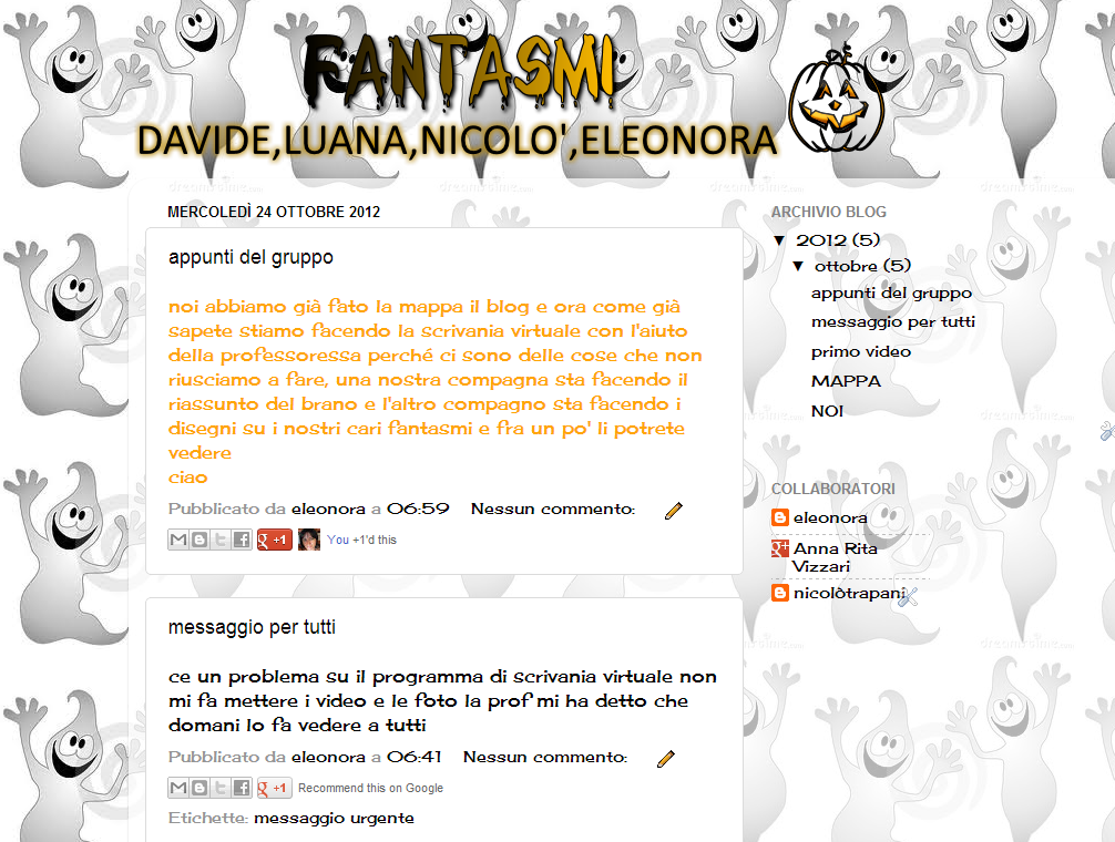 Il blog del gruppo (The blog of the group)