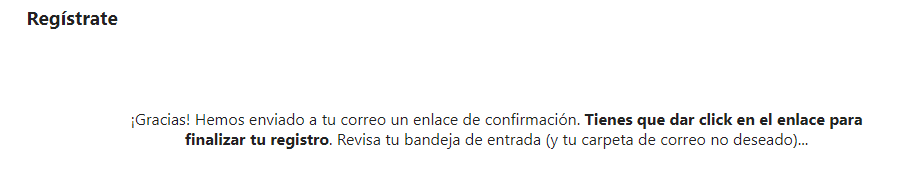 confirma en tu correo e inicia sesion