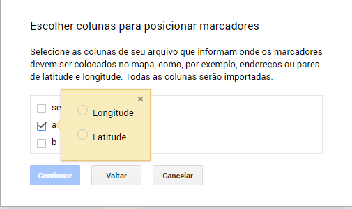 O marcador irá indicar o ponto geográfico