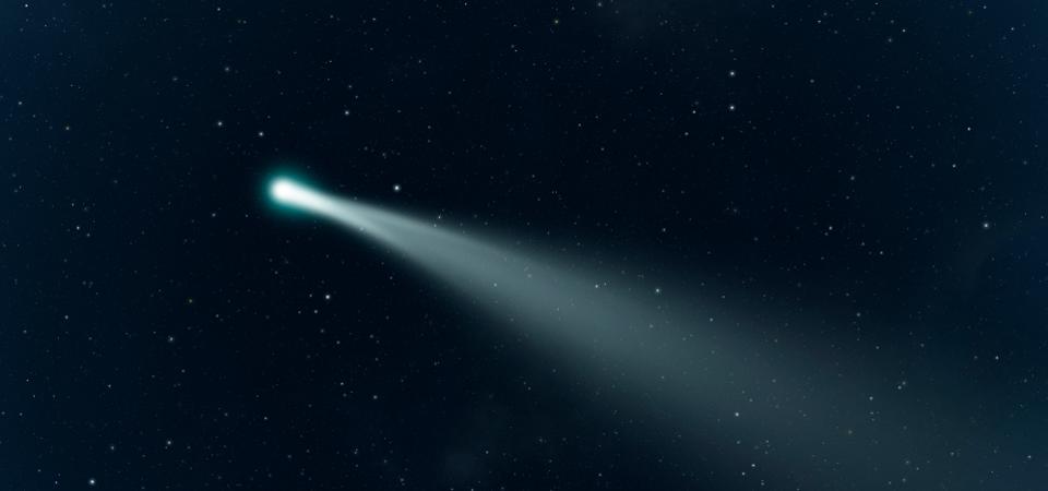 Comets are like “dirty snowballs” consisting of
a nucleus of dust in ice, CO2, methane and
ammonia.