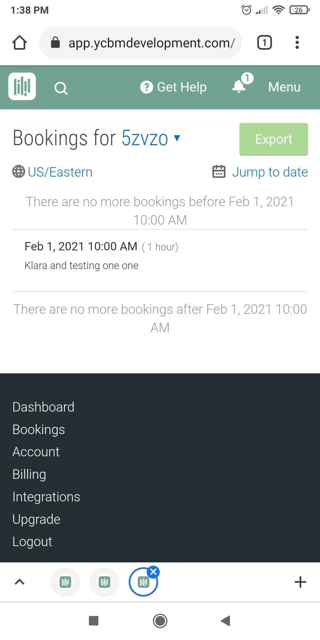 [account: dev-free-Android] no 'Upgrade' tag on export button