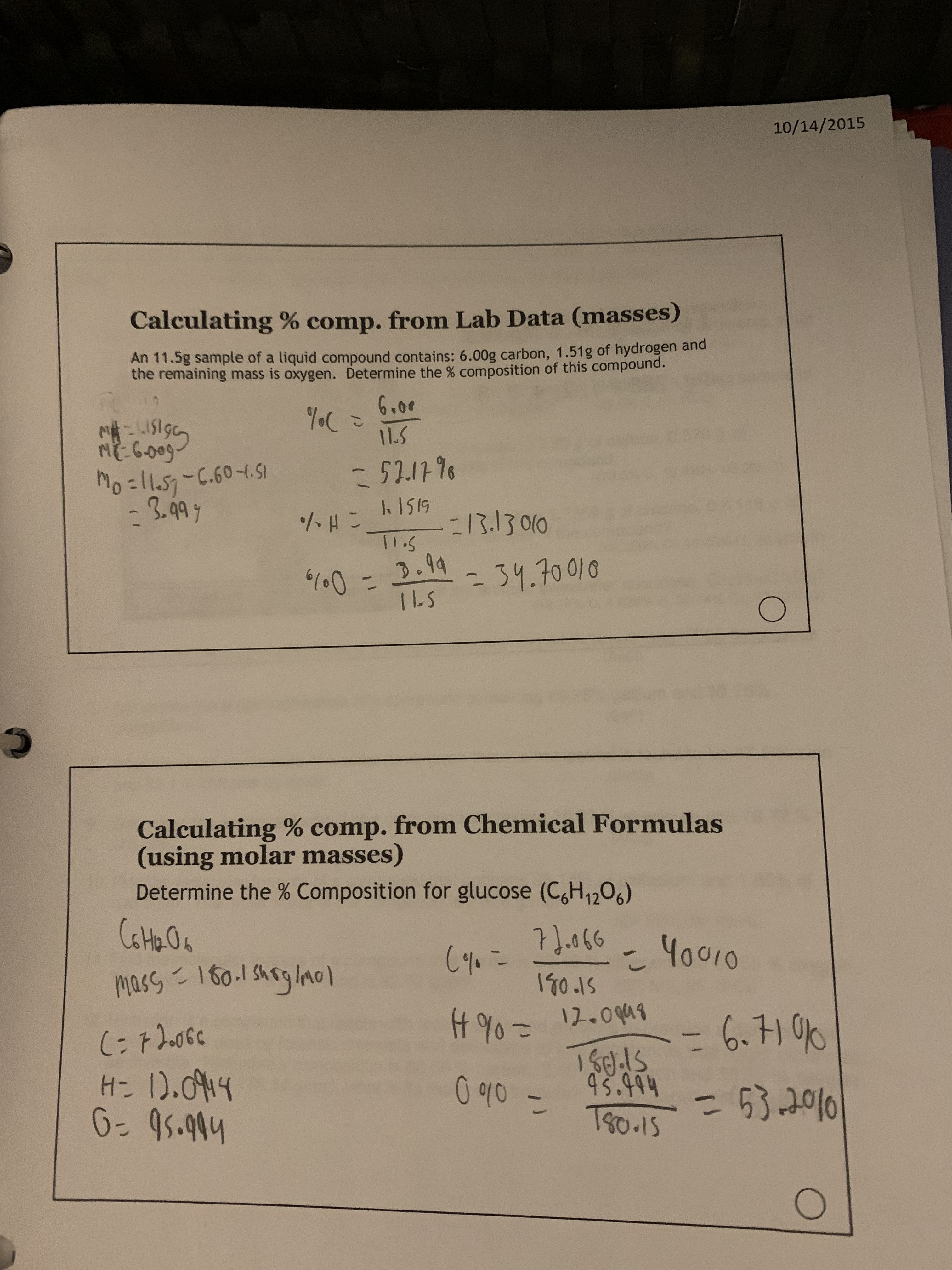 Example problems