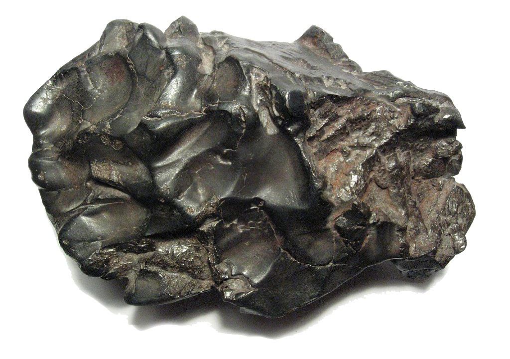 Iron meteorites: are composed of iron and nickel, have fusion crusts and distinctive intergrown Fe-Ni crystals. It makes up 5