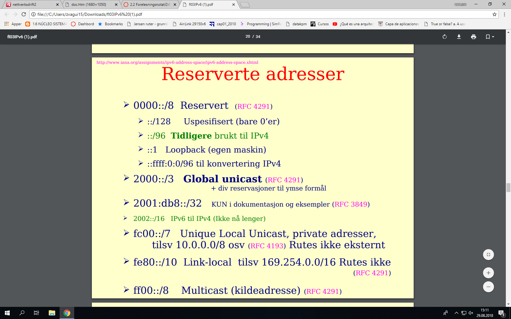 3.16 reserverte adresser