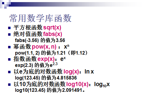 数学库函数