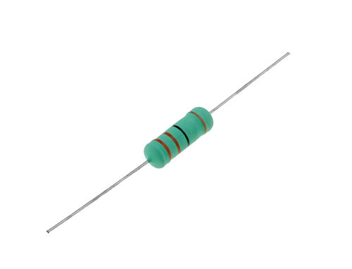 Résistance bobinée 5W, Ø8.2x25mm, revêtement en céramique verte. Excellente résistance à l’inflammation.