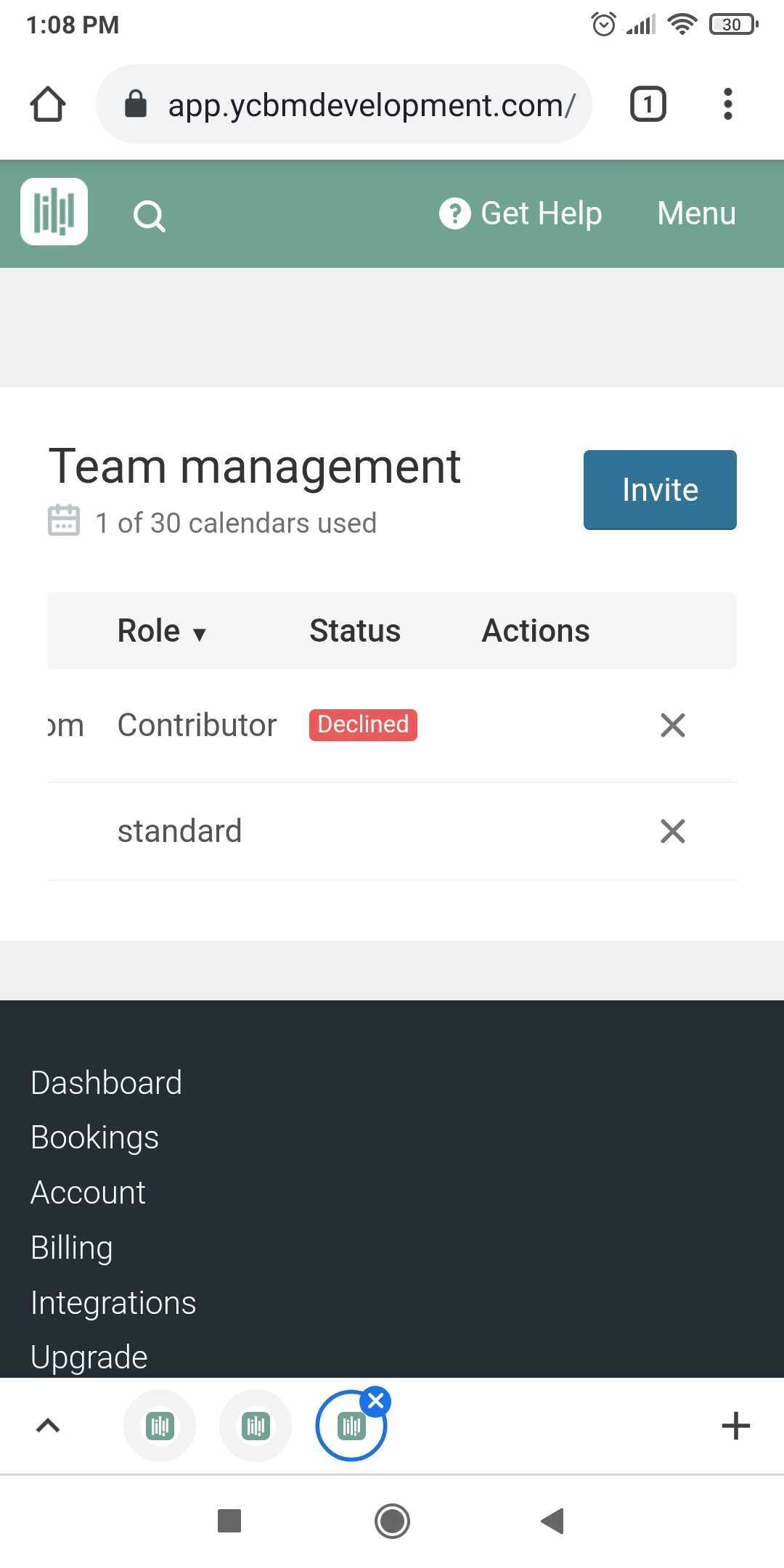 no indication on the team management page that this feature is free-trial only