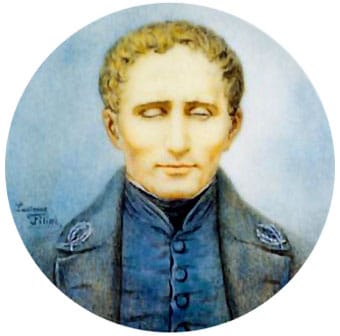 Louis Braille creó la escritura de puntos en relieve reconocida universalmente como el sistema braille