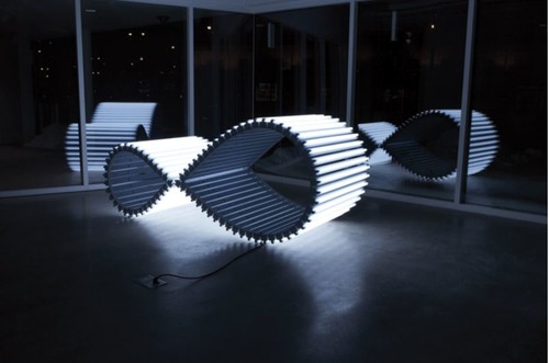 Jonathan ones, untitled (infinity), 2011, large, fluorescent tubes, mild?