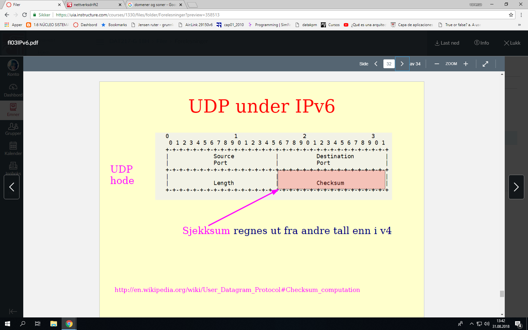 3.28 UDP under IPv6