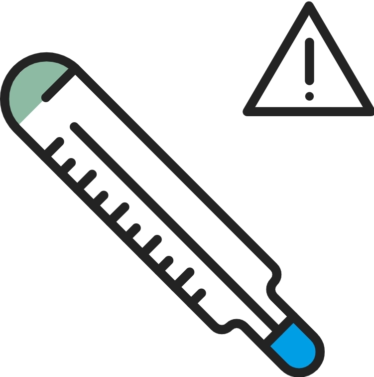 Dolor torácico
y fiebre