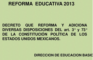 reforma al artículo tercero constitucional