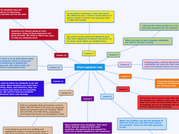 Final cognitive map