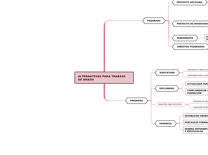 ALTERNATIVAS PARA TRABAJO DE GRADO