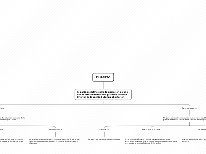 EL PARTO - Mapa Mental