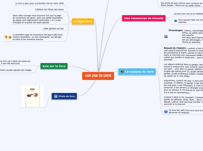 CARTE MENTALE : Mon jour de grève