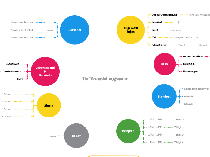 Veranstaltungsplaner Vorlage