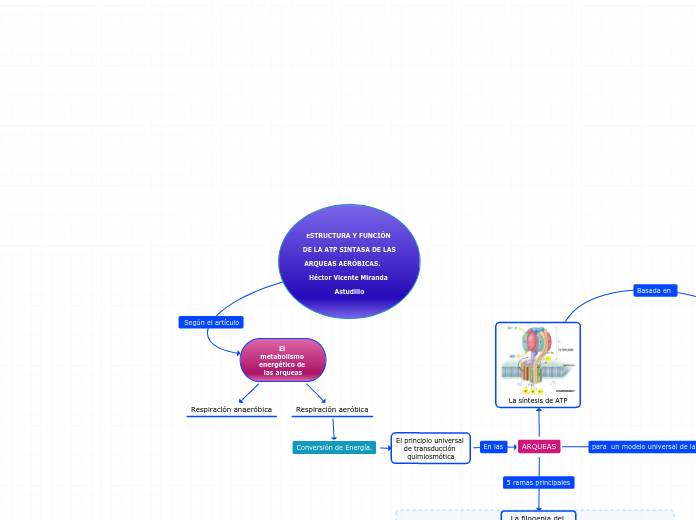 ESTRUCTURA Y FUNCIÓN DE LA ATP SINTASA DE LAS ARQUEAS AERÓBICAS.       Héctor Vicente Miranda Astudillo