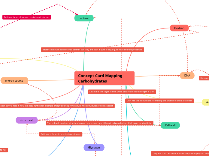 Concept Card Mapping Carbohydrates