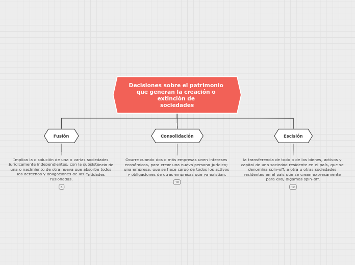 Decisiones sobre el patrimonio que generan la creación o extinción de 
sociedades