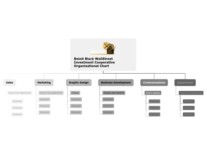 Beloit Black WallStreet Investment Cooperative Organizational Chart