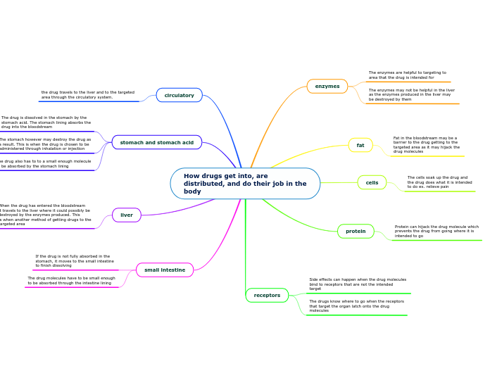 How drugs get into, are distributed, and do their job in the body