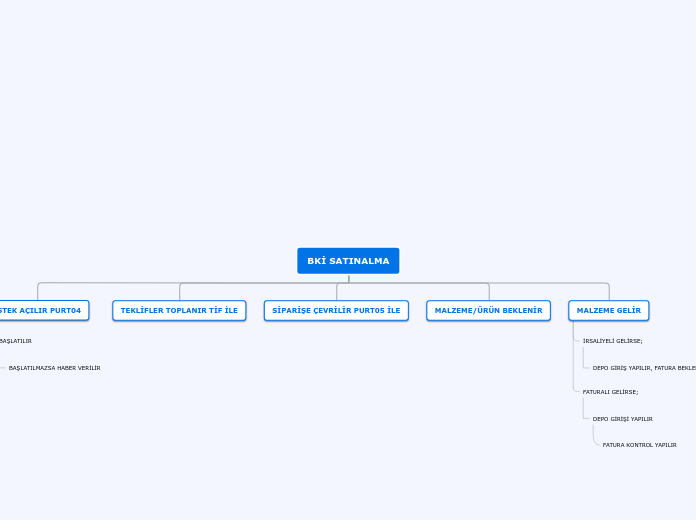 BKİ SATINALMA - Mind Map