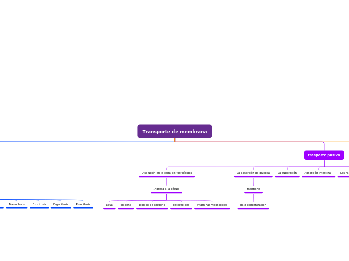 Transporte de membrana - Mapa Mental