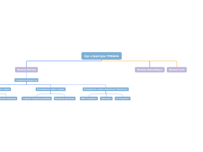 Орг.структура ТРИАНА - Мыслительная карта