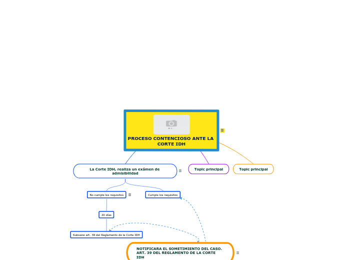 PROCESO CONTENCIOSO ANTE LA CORTE IDH - Mapa Mental