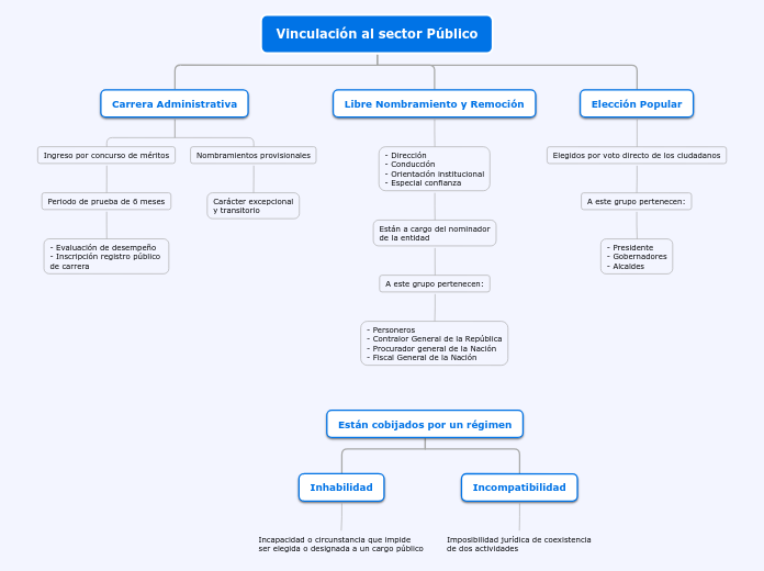 Vinculación al sector Público - Mapa Mental