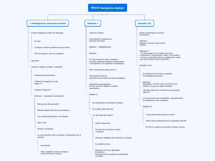 Nivel sensorio-motor - Mapa Mental