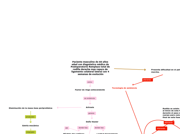 Paciente masculino de 60 años edad con diagnóstico médico de Postoperatorio Remplazo total de rodilla derecha mas reparo de ligamento colateral lateral con 4 semanas de evolución