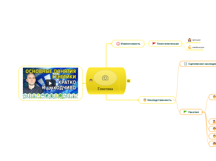 Генетика - Мыслительная карта