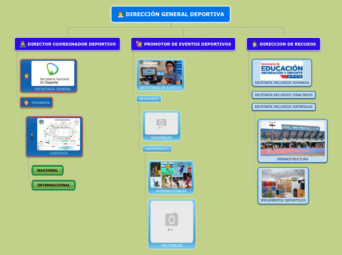 DIRECCIÓN GENERAL DEPORTIVA - Mapa Mental