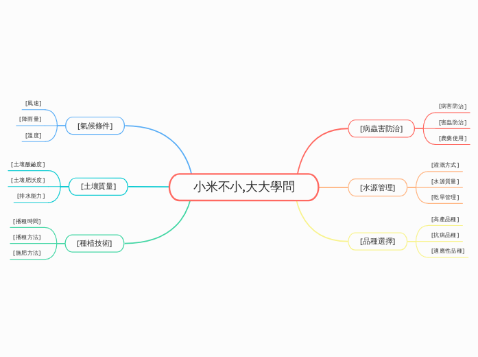 小米不小,大大學問 - 思維導圖