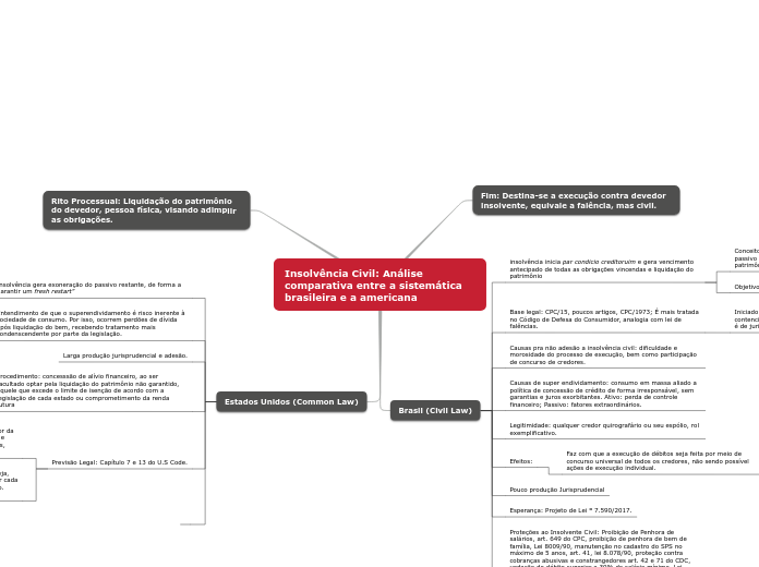 Insolvência Civil: Análise comparativa entre a sistemática brasileira e a americana