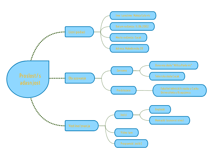 Proslost/sadasnjost - Mind Map