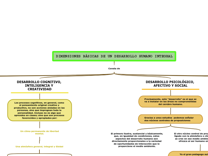 DIMENSIONES BÁSICAS DE UN DESARROLLO HUMANO INTEGRAL