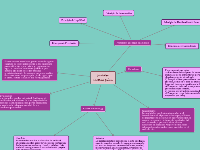Nulidades
Wilmarys Nápoli - Mapa Mental