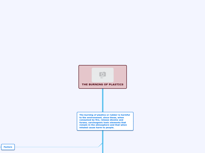 THE BURNING OF PLASTICS - Mind Map