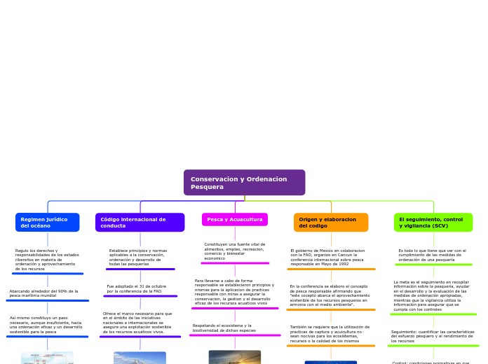 Conservacion y Ordenacion Pesquera - Mapa Mental